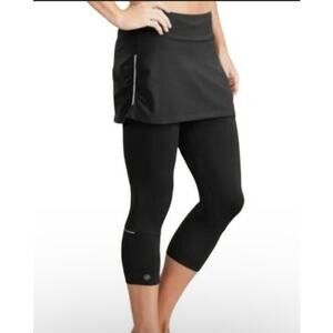 Athleta Skirted Capri Pull On Athletic Leggings US Womens S